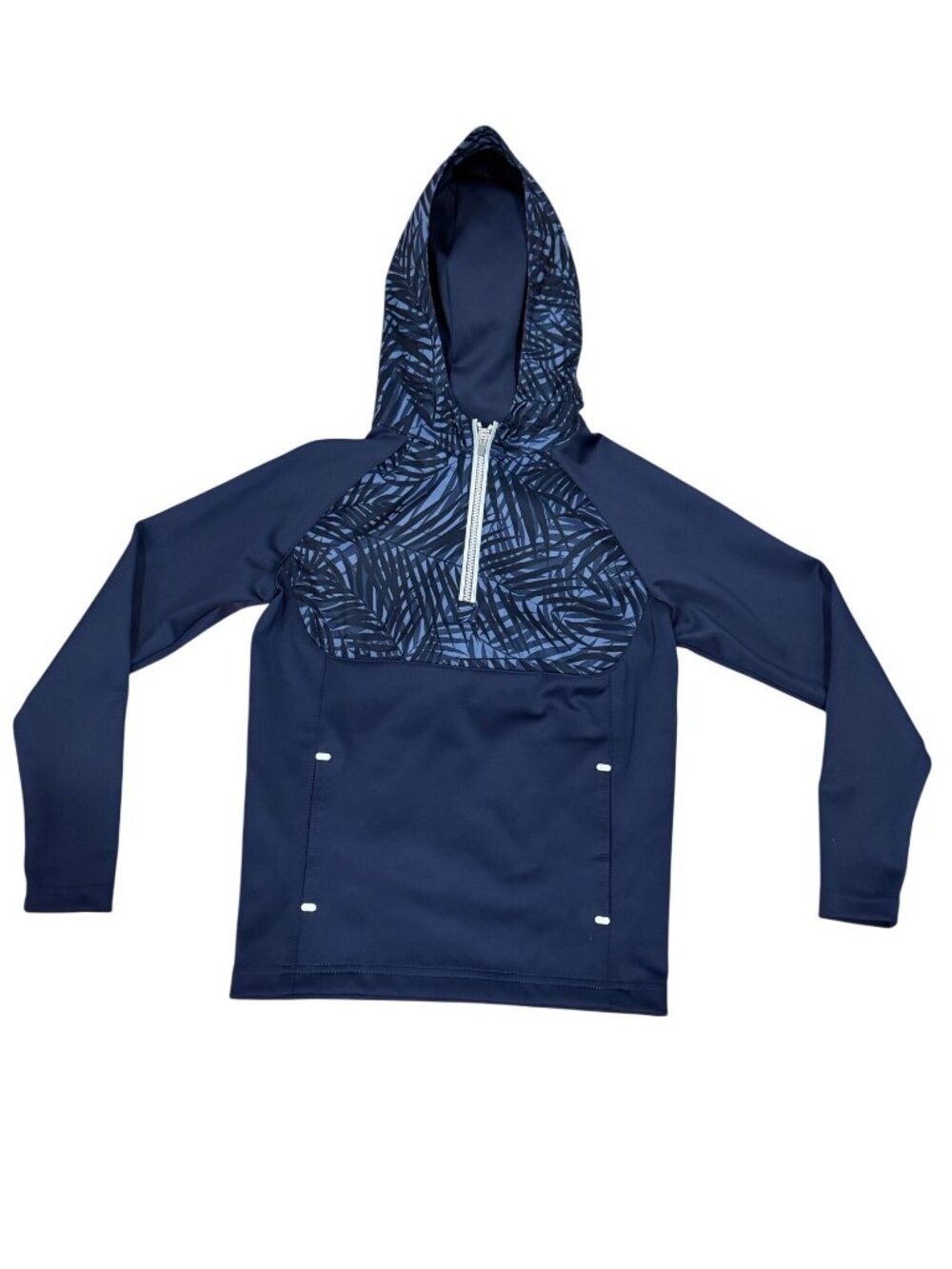 Peter Millar Boys Performance Hoodie Pullover Navy Quarter Zip Athletic Golf Y